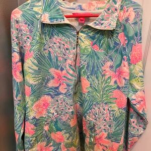 Lilly Pulitzer Colorful Floral Zip-Up